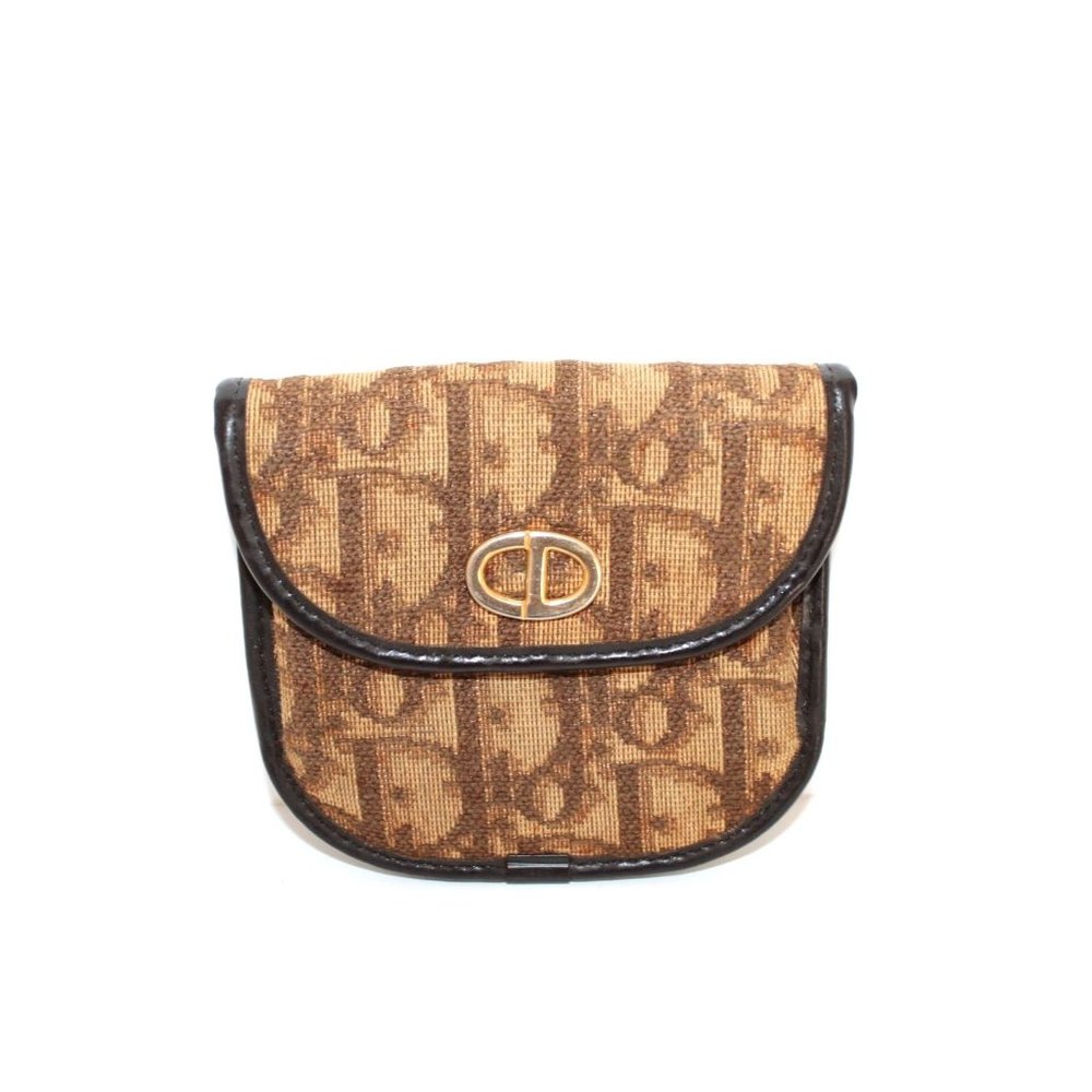 Dior Vintage Montaigne Brown Coin Purse